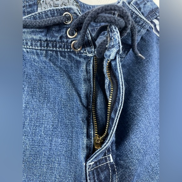 Vintage Breaker Jeans Y2K Wide Leg Denim Pants Stripe Side Size 9/10 - Picture 13 of 17